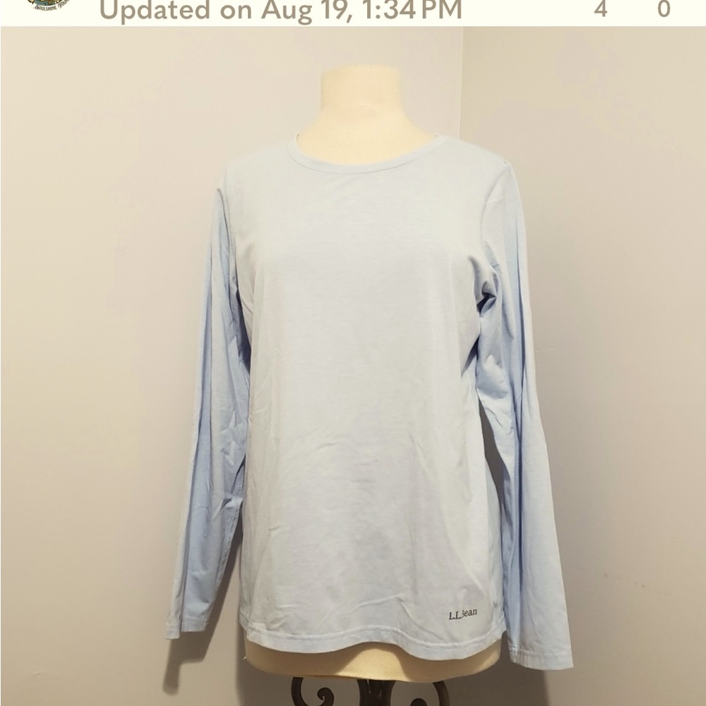 L.L. Bean Long-sleeve Blue Tee Size M